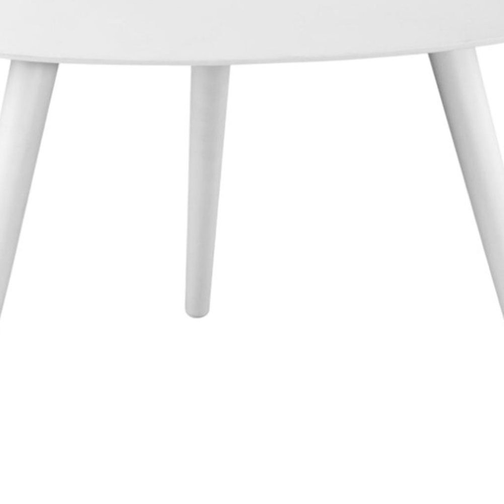White Aluminum End Table - 14-inch