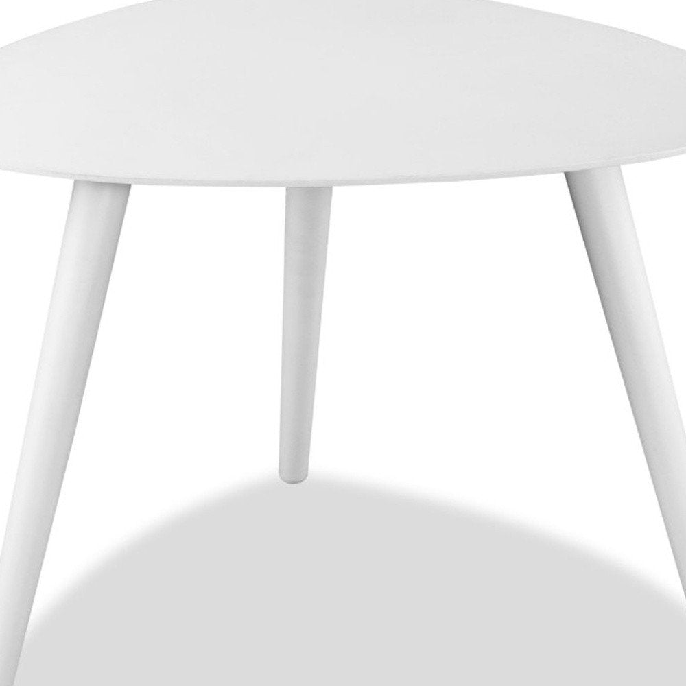 White Aluminum End Table - 14-inch