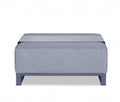 Gray Linen Cocktail Ottoman - 40-inch