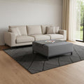 Gray Linen Cocktail Ottoman - 40-inch