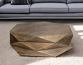 Brown Wood Hexagon Coffee Table - 48-inch