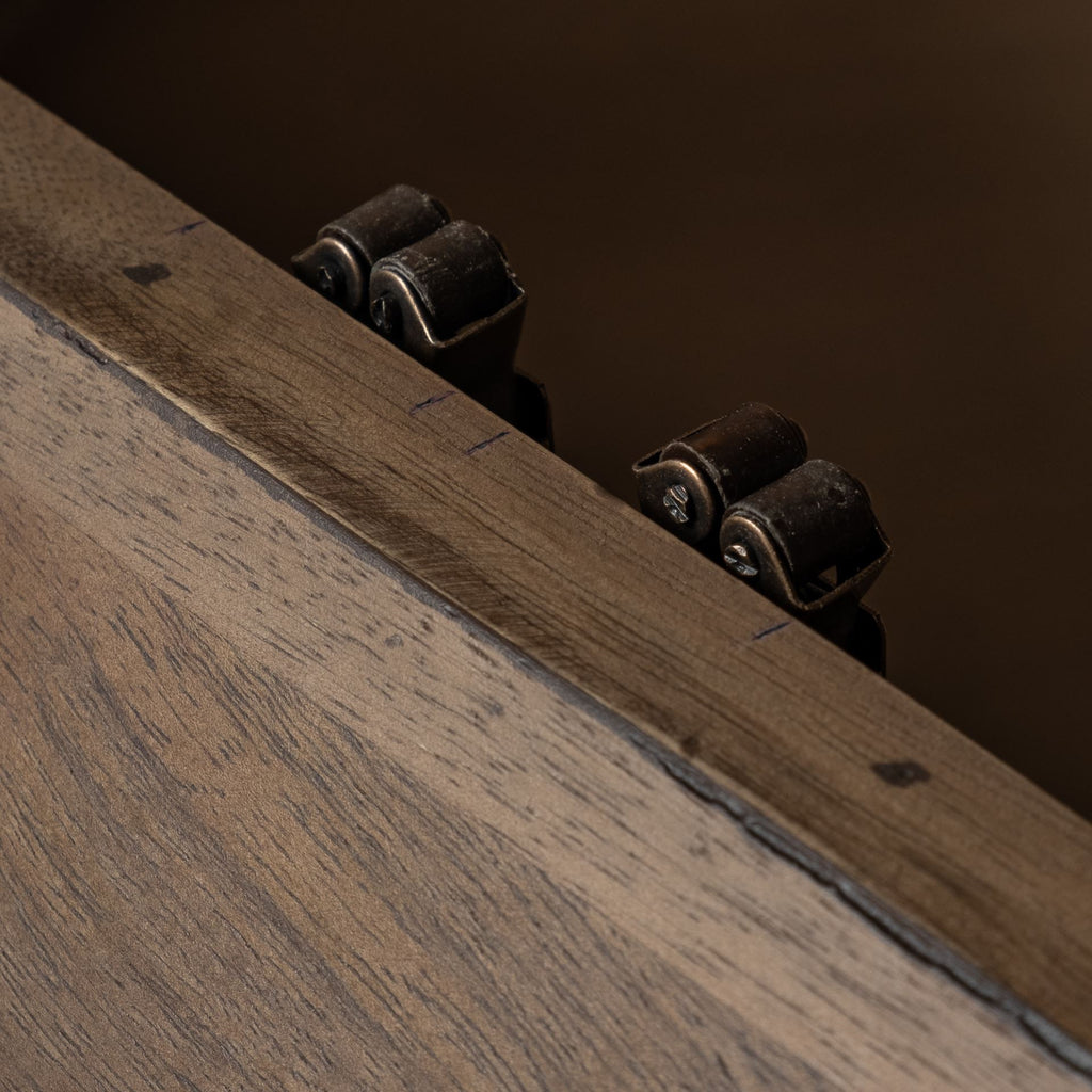 Brown Wood Hexagon Coffee Table - 48-inch