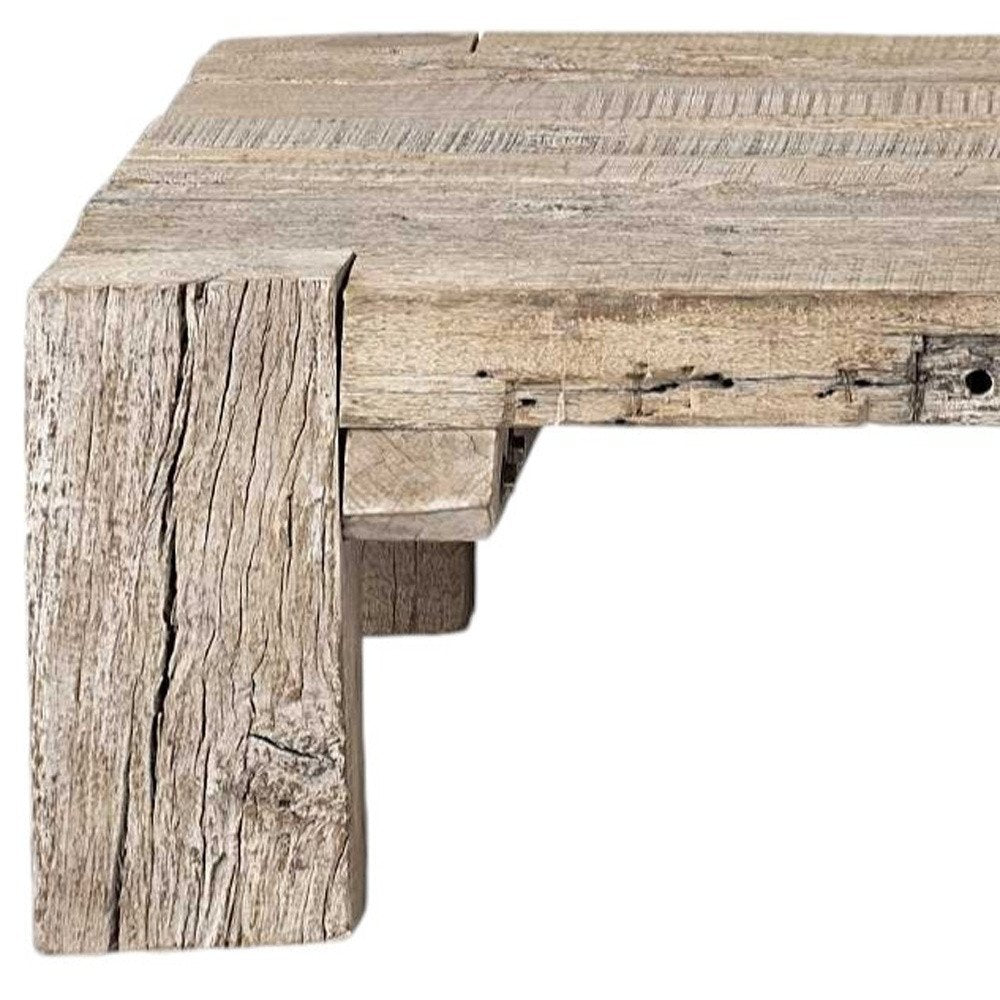 Natural Wood Distressed Coffee Table - 48-inch
