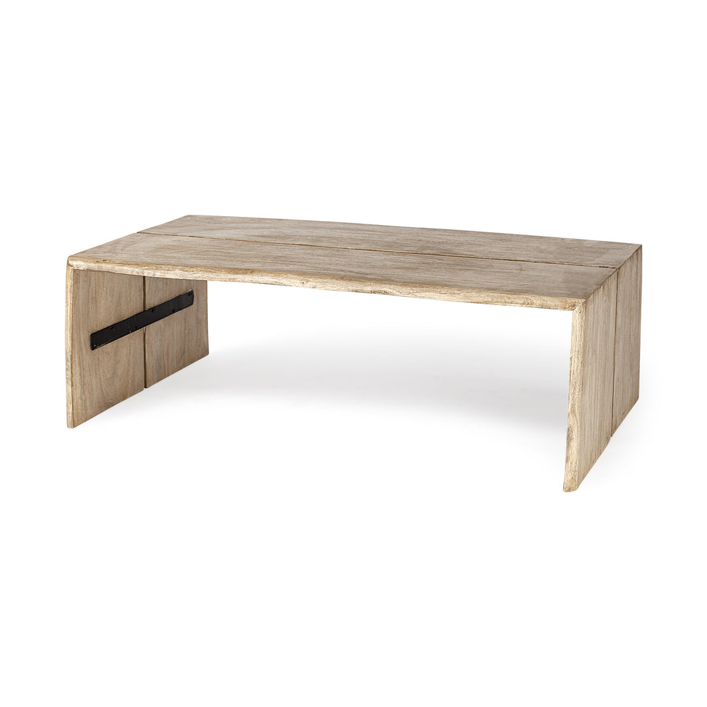 Brown Solid Wood Coffee Table - 48-inch