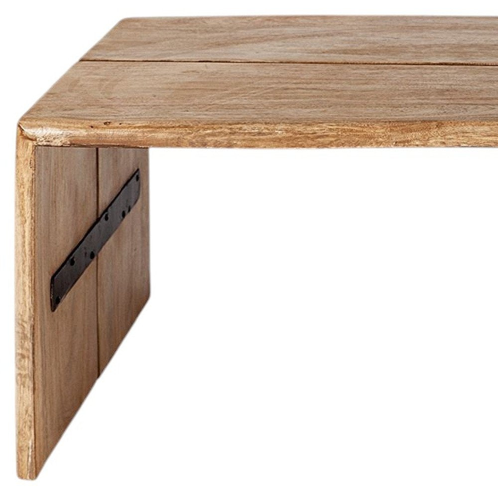 Brown Solid Wood Coffee Table - 48-inch
