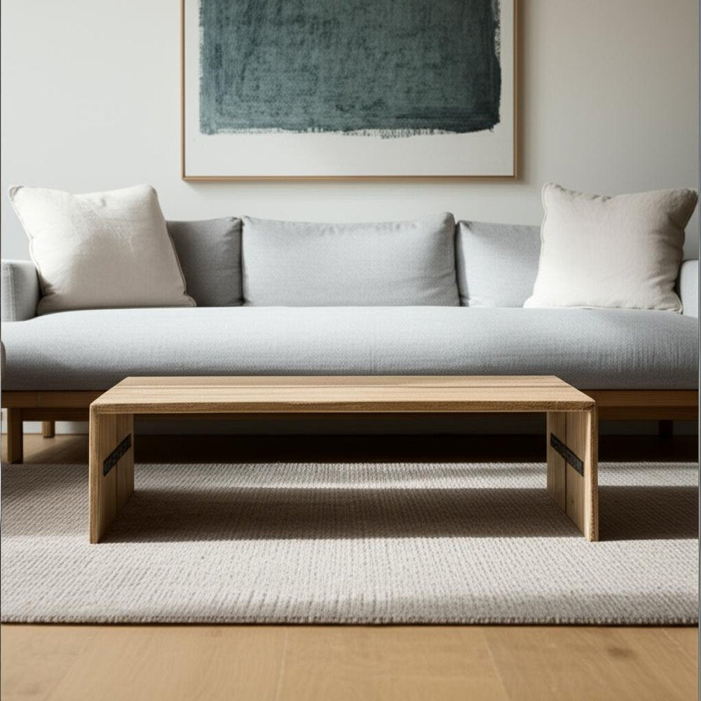 Brown Solid Wood Coffee Table - 48-inch
