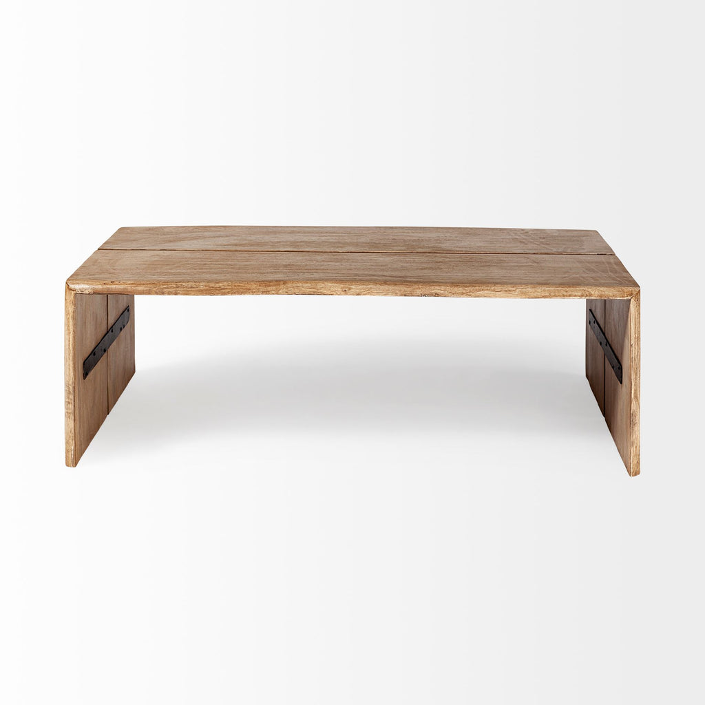 Brown Solid Wood Coffee Table - 48-inch