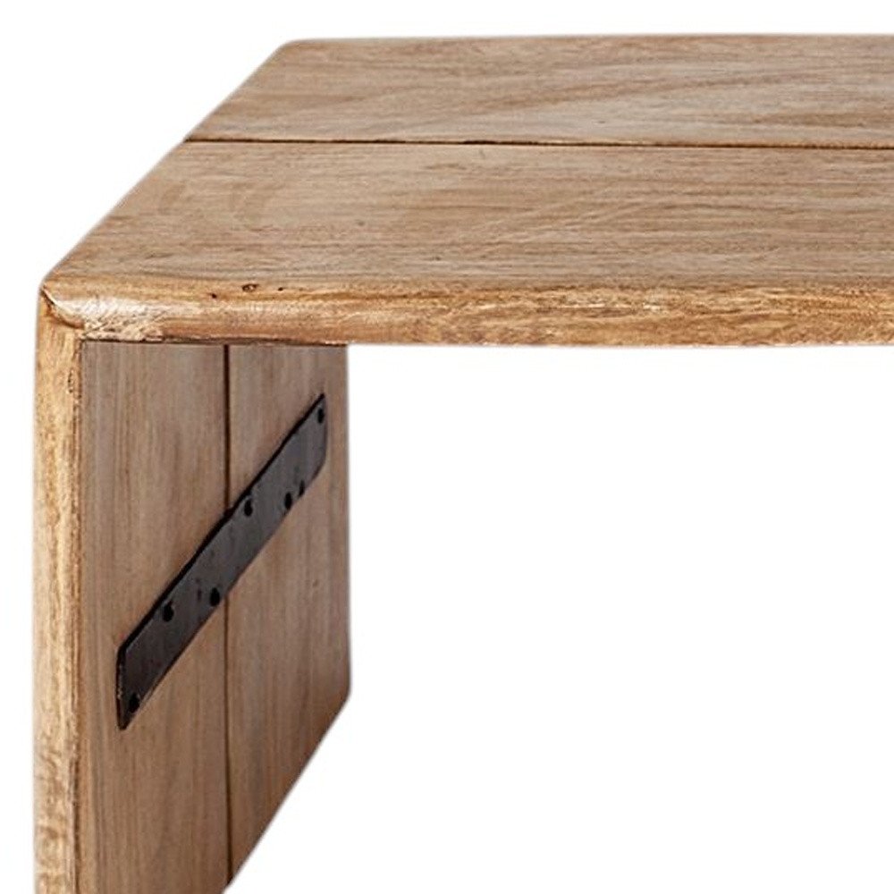Brown Solid Wood Coffee Table - 48-inch