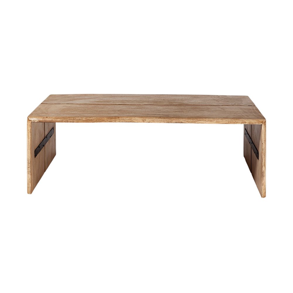 Brown Solid Wood Coffee Table - 48-inch
