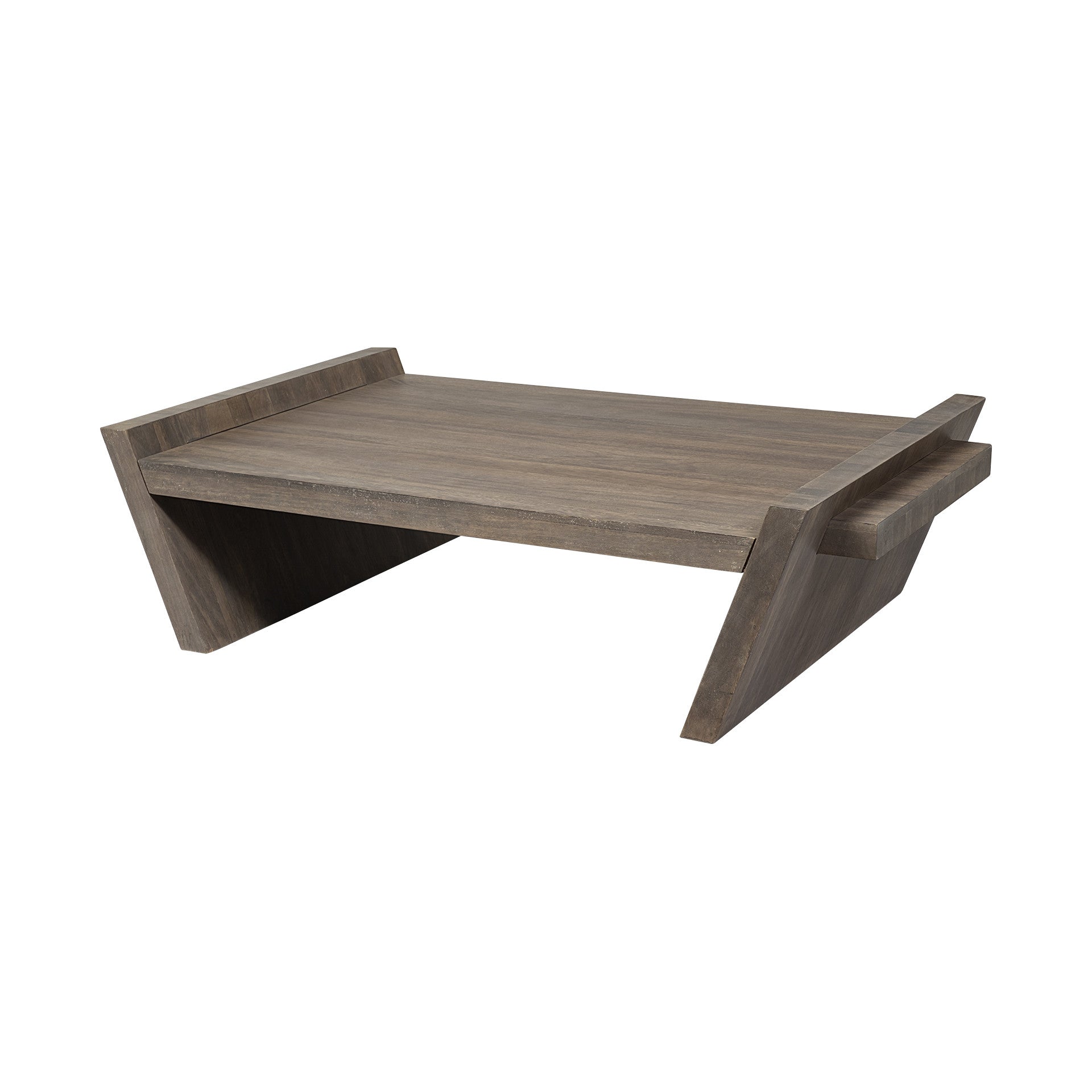 Brown Wood Coffee Table - 59-inch