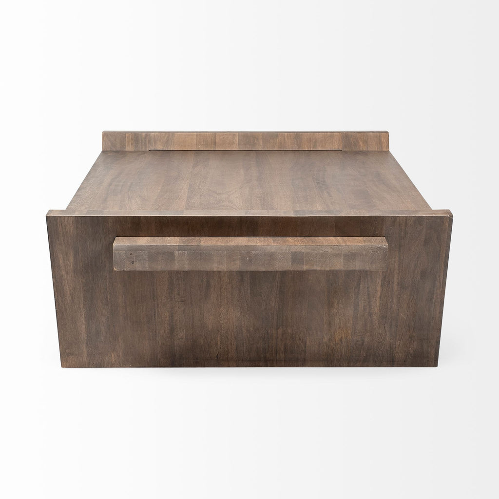Brown Wood Coffee Table - 59-inch