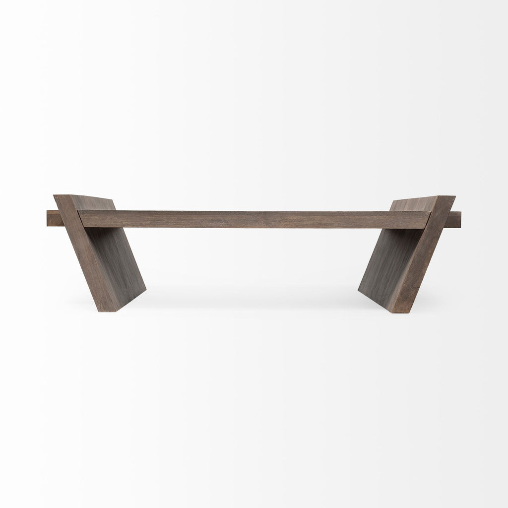 Brown Wood Coffee Table - 59-inch
