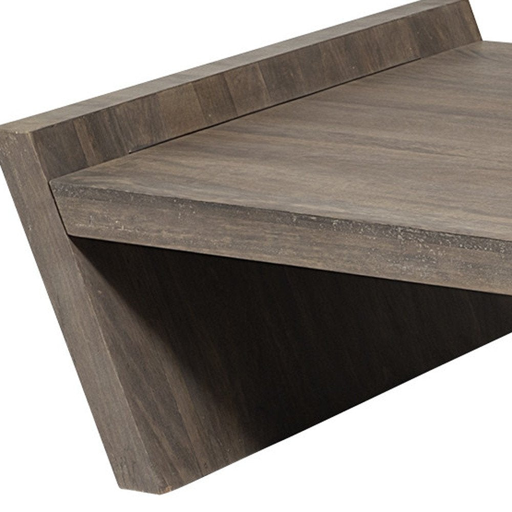 Brown Wood Coffee Table - 59-inch
