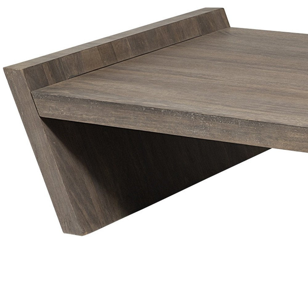 Brown Wood Coffee Table - 59-inch