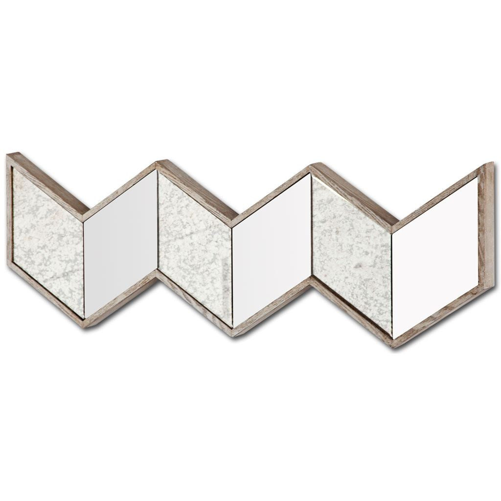Natural Novelty Wood Framed Accent Mirror - 14-inch