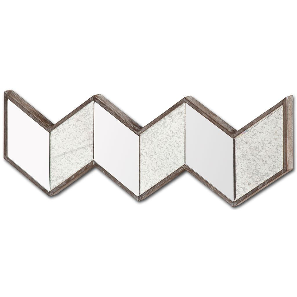 Natural Novelty Wood Framed Accent Mirror - 12-inch