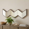 Natural Novelty Wood Framed Accent Mirror - 12-inch