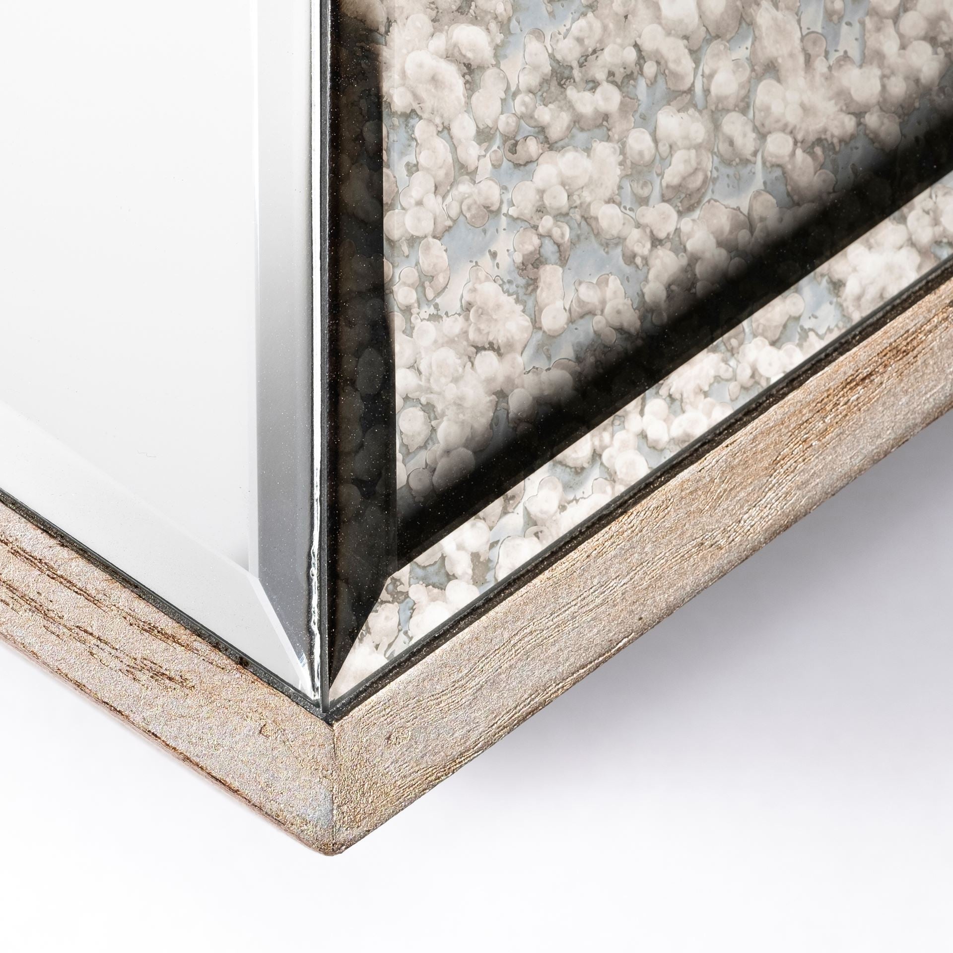 Natural Novelty Wood Framed Accent Mirror - 12-inch
