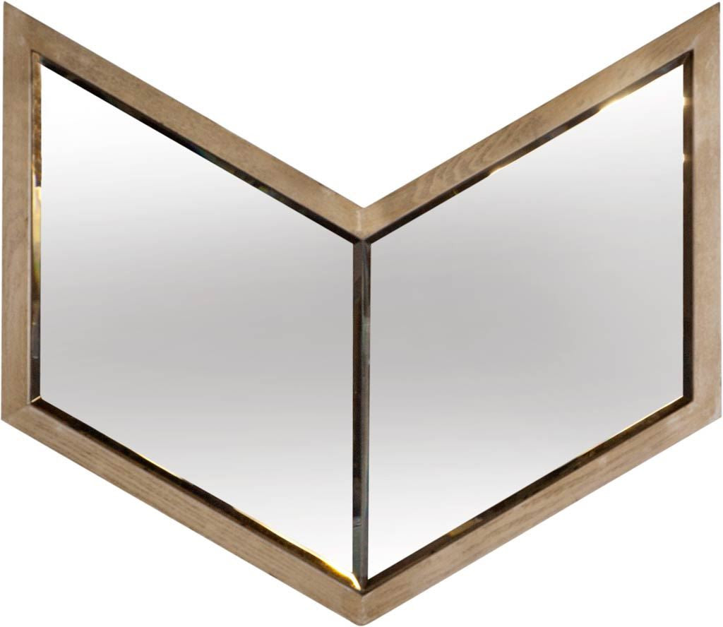 Natural Novelty Wood Framed Accent Mirror - 23-inch