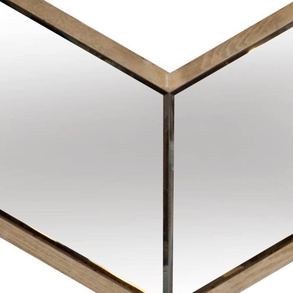 Natural Novelty Wood Framed Accent Mirror - 23-inch