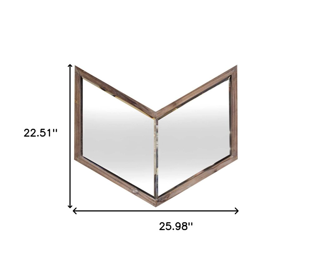 Brown Novelty Framed Accent Mirror - 23-inch
