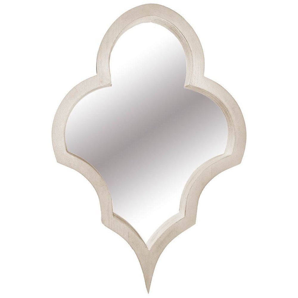 Natural Novelty Wood Framed Accent Mirror - 34-inch