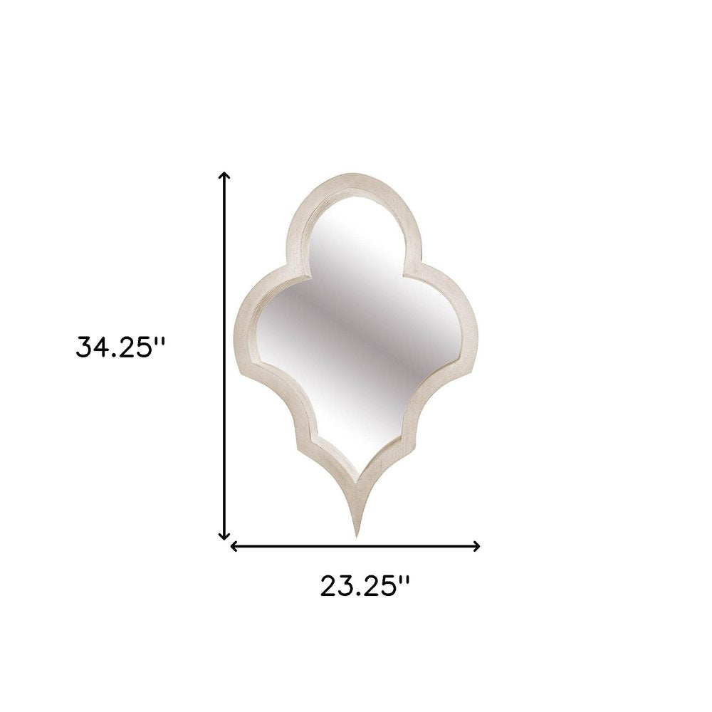 Natural Novelty Wood Framed Accent Mirror - 34-inch