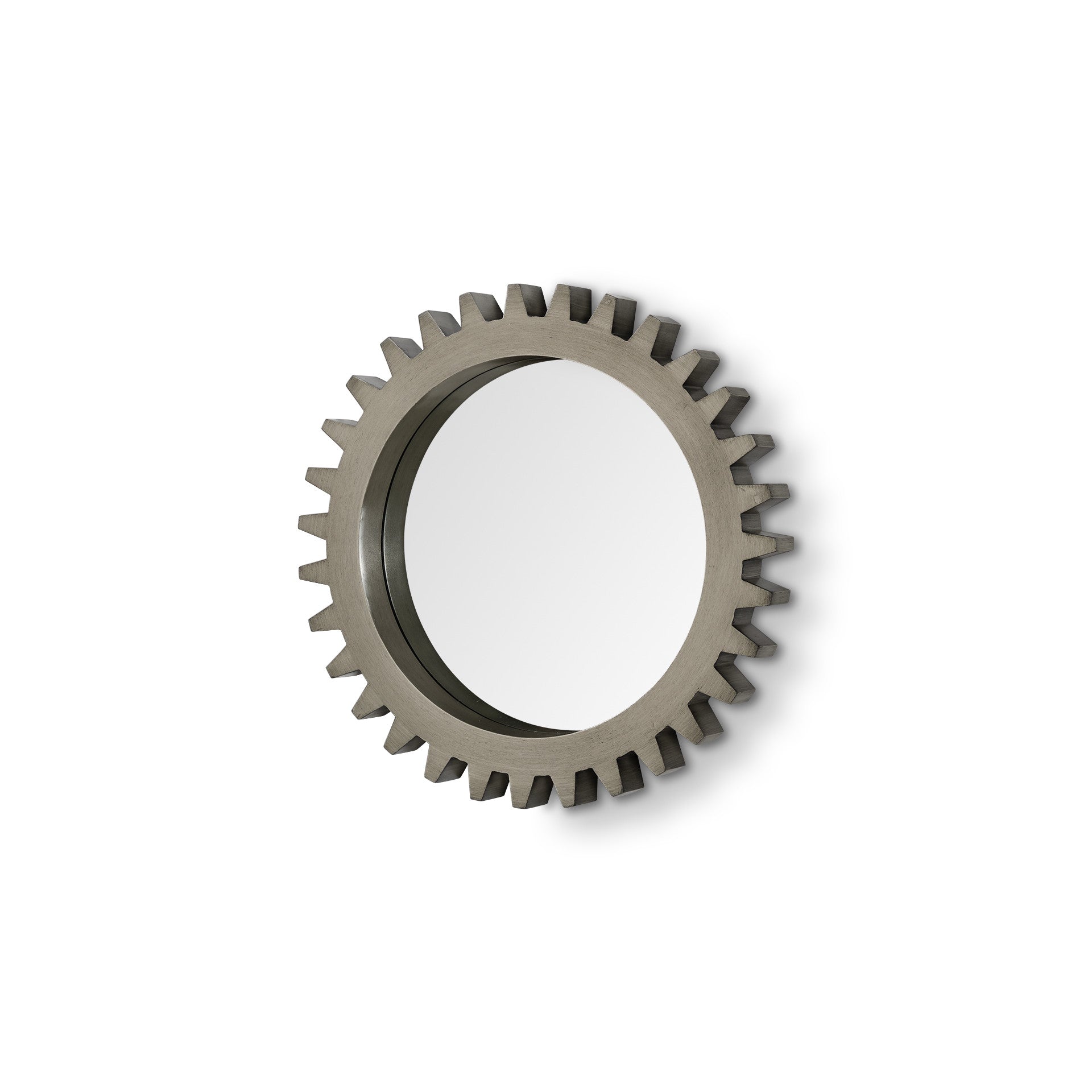 Gray Abstract Wood Framed Accent Mirror - 26-inch