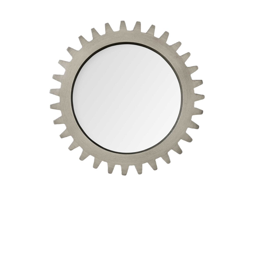 Gray Abstract Wood Framed Accent Mirror - 26-inch