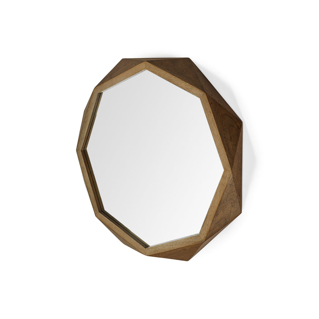Brown Solid Wood Octagon Framed - 32-inch