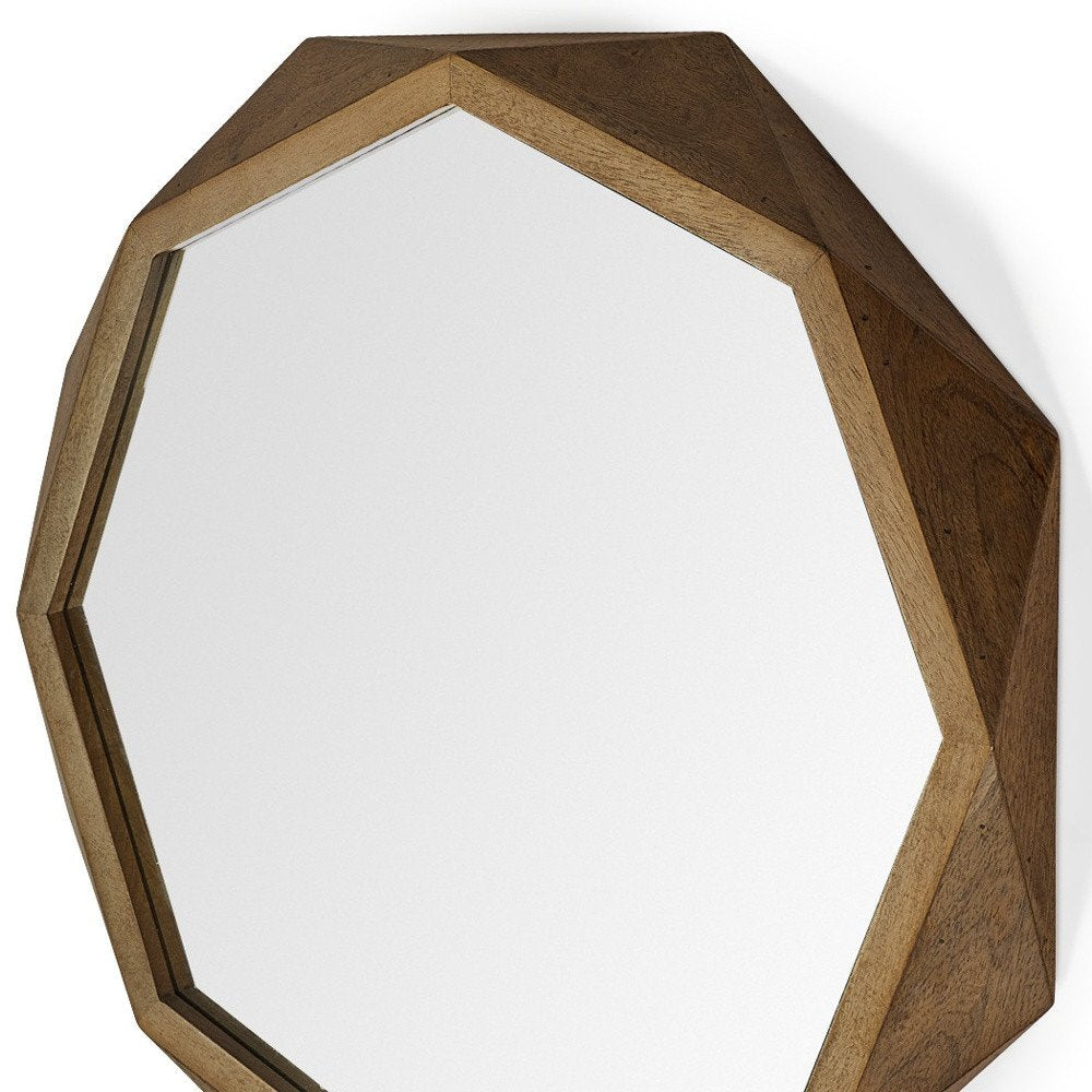 Brown Solid Wood Octagon Framed - 32-inch