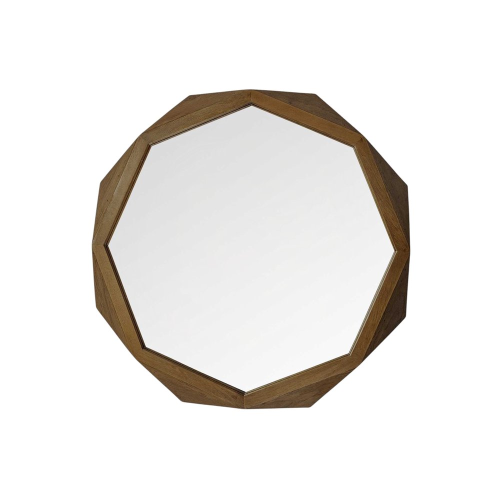 Brown Solid Wood Octagon Framed - 32-inch