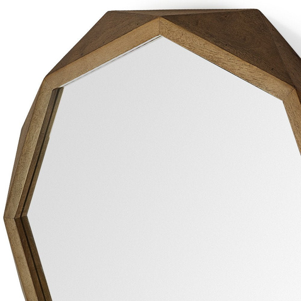 Brown Solid Wood Octagon Framed - 32-inch