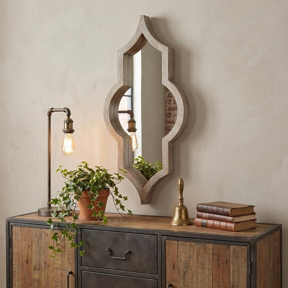 Natural Novelty Framed Accent Mirror - 34-inch