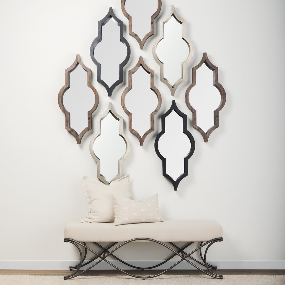Natural Novelty Framed Accent Mirror - 34-inch