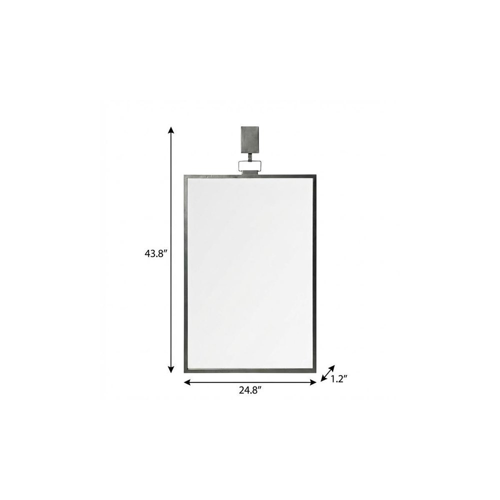 Gunmetal Metal Framed Accent Mirror - 44-inch