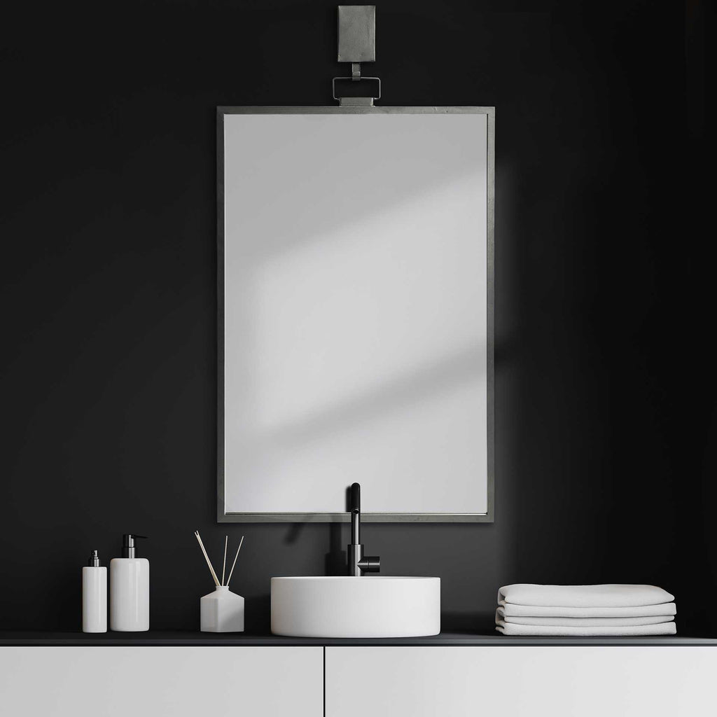 Gunmetal Metal Framed Accent Mirror - 44-inch