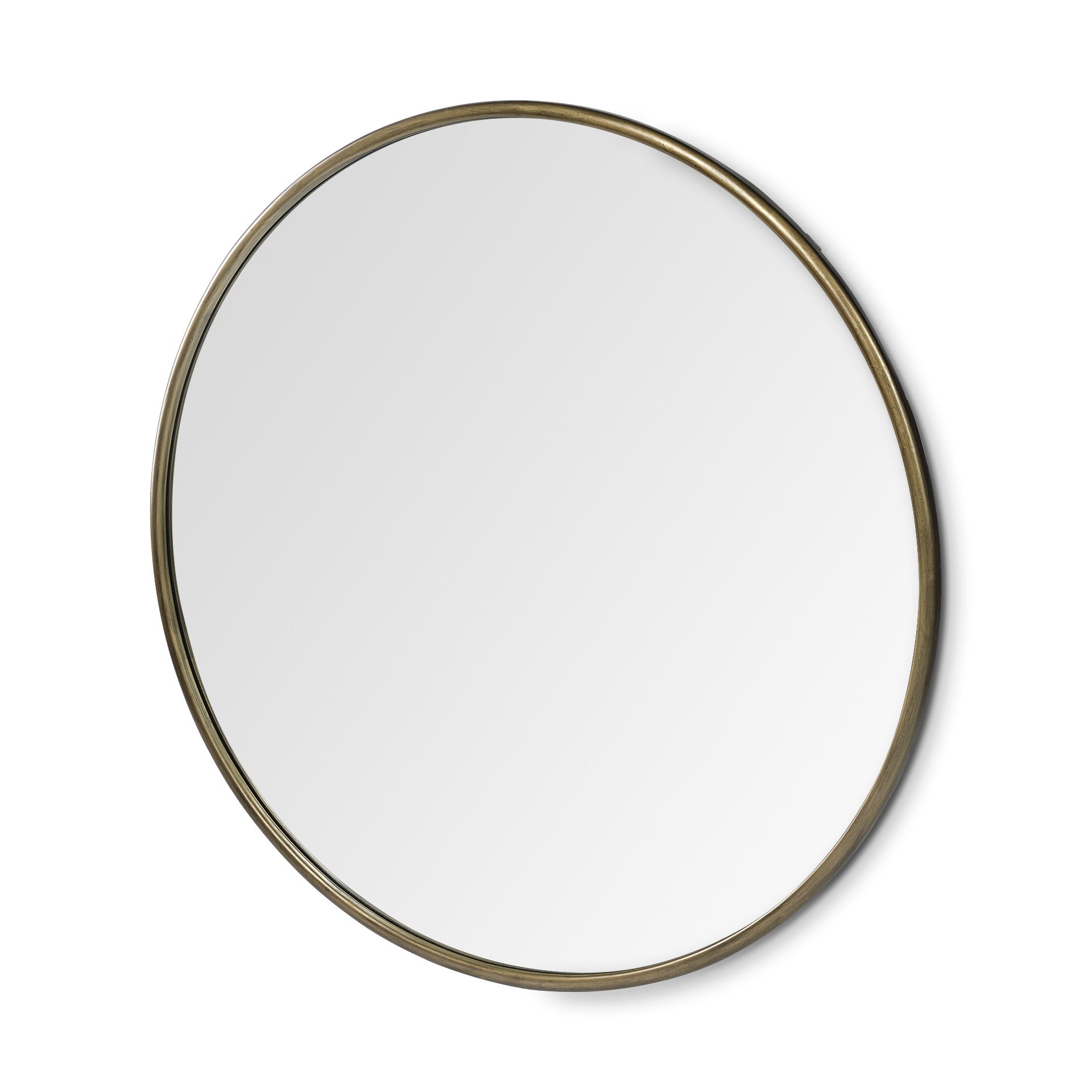 Gold Round Metal Framed Accent Mirror - 47-inch