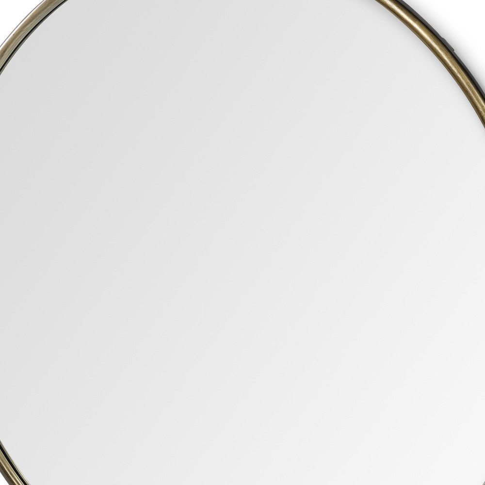Gold Round Metal Framed Accent Mirror - 47-inch