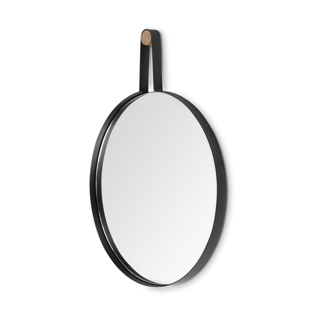 Black Wood Mirror - 26-inch