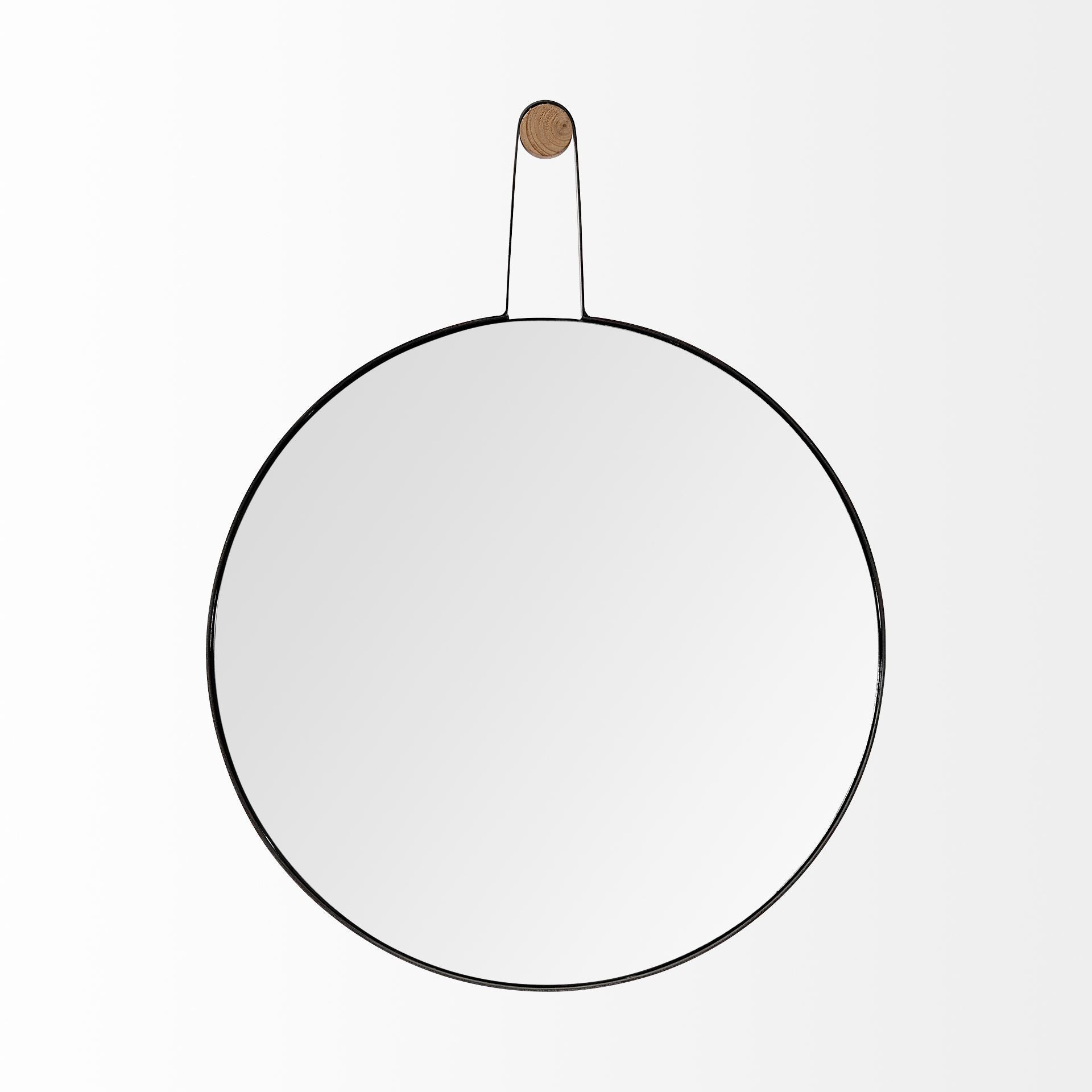 Black Wood Mirror - 26-inch