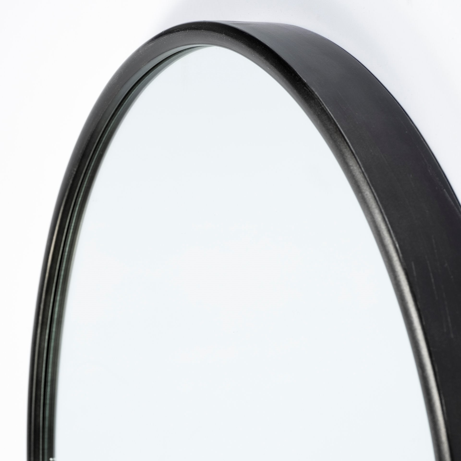 Black Metal Arch Framed Full Length Hanging Mirror - 70-inch