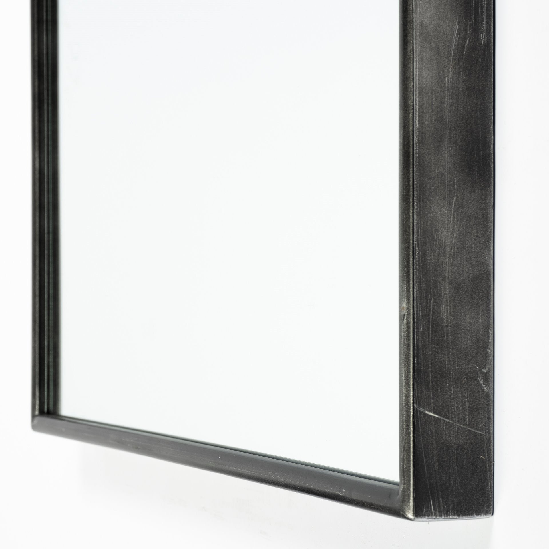 Black Metal Arch Framed Full Length Hanging Mirror - 70-inch