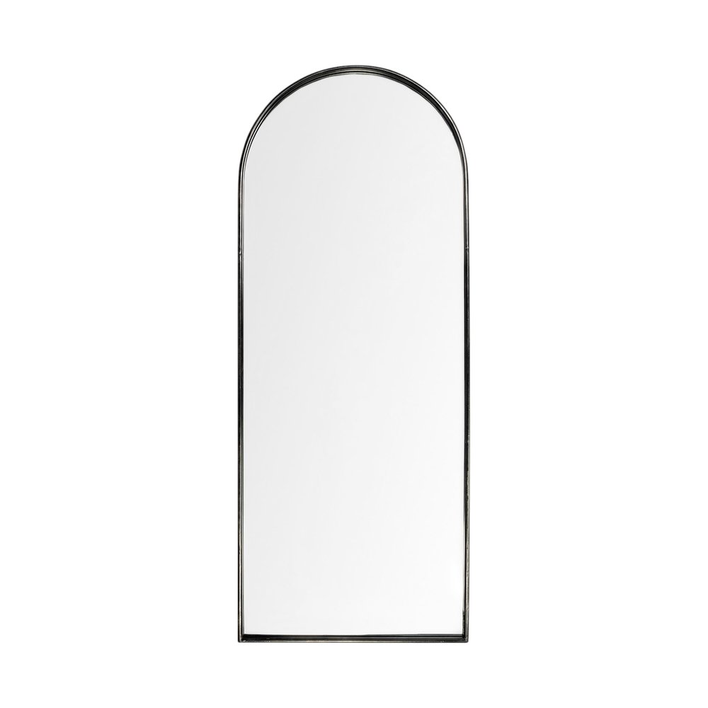 Black Metal Arch Framed Full Length Hanging Mirror - 70-inch
