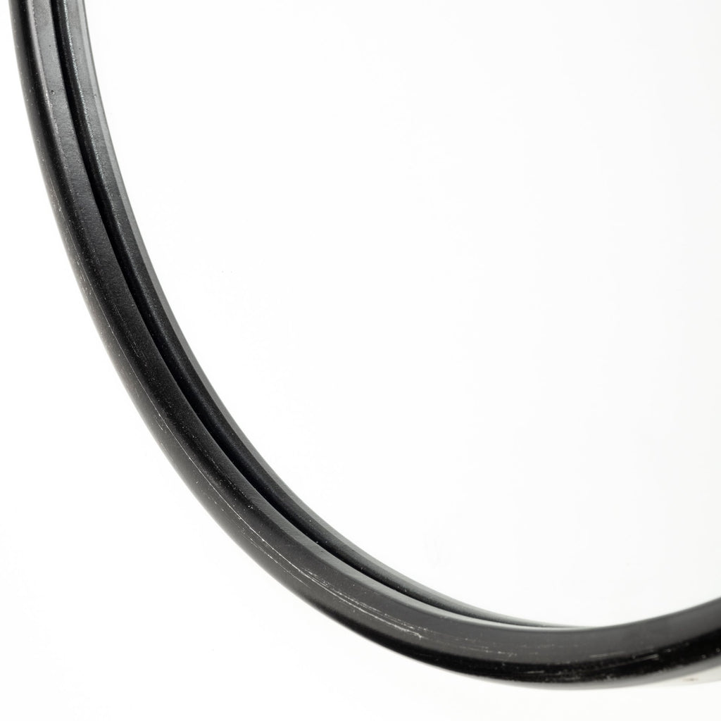 Black Oval Metal Framed Accent Mirror - 36-inch