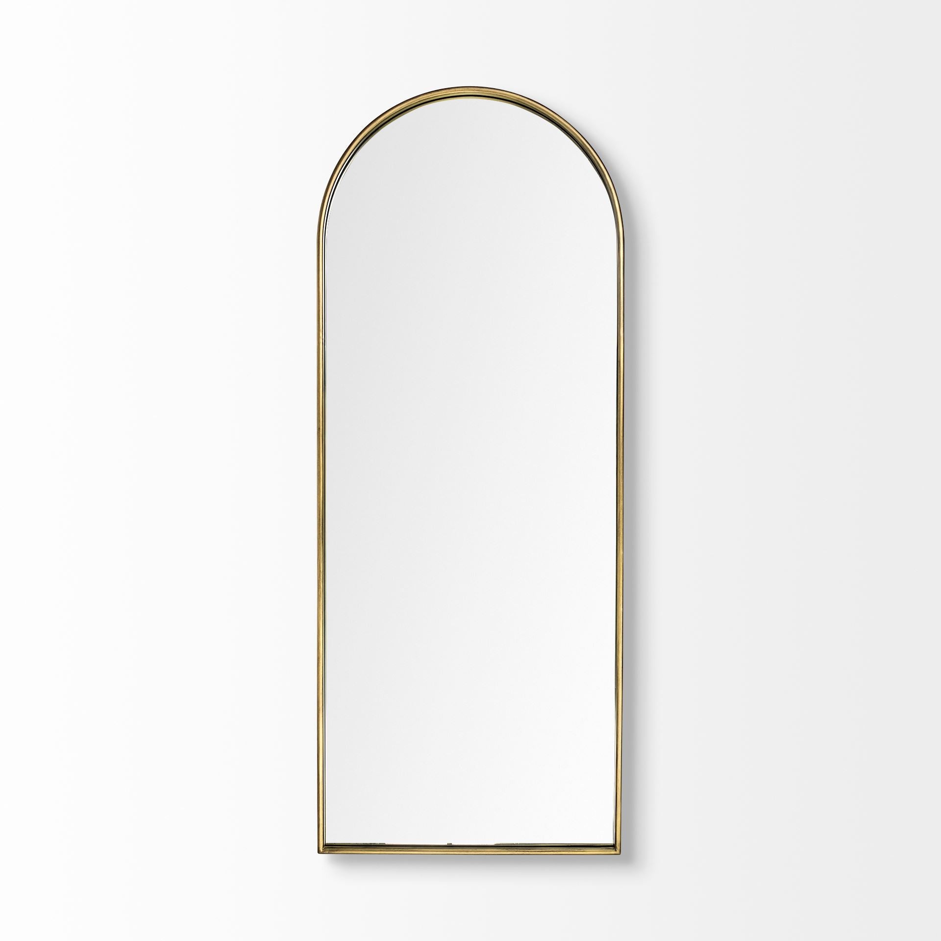 Gold Arch Metal Framed Accent Mirror - 70-inch