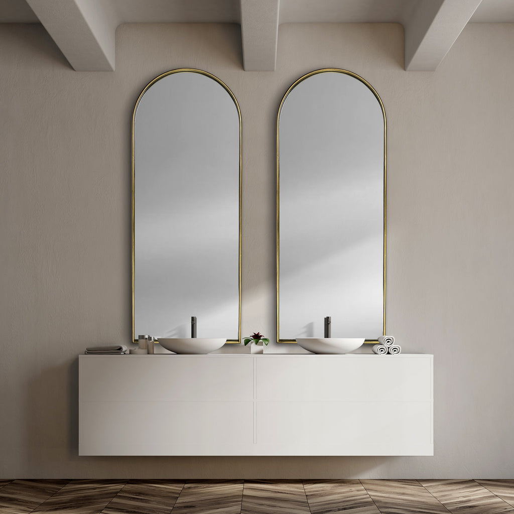 Gold Arch Metal Framed Accent Mirror - 70-inch