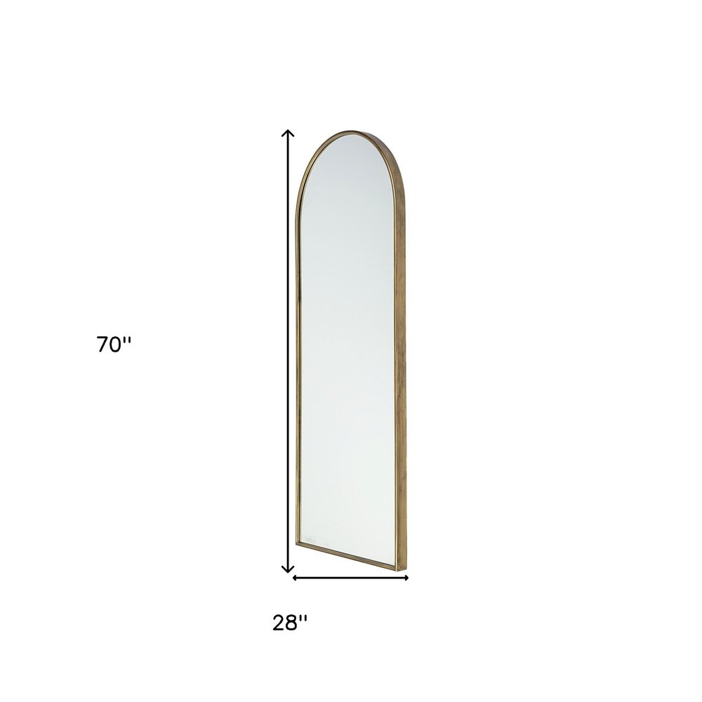 Gold Arch Metal Framed Accent Mirror - 70-inch