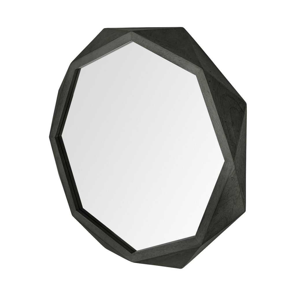 Black Solid Wood Octagon Framed - 41-inch
