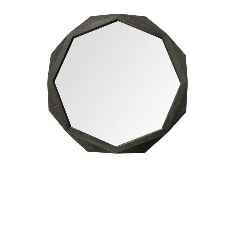 Black Solid Wood Octagon Framed - 41-inch